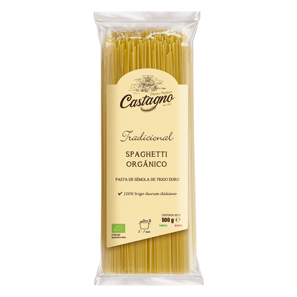 Spaghetti orgánico de trigo durum