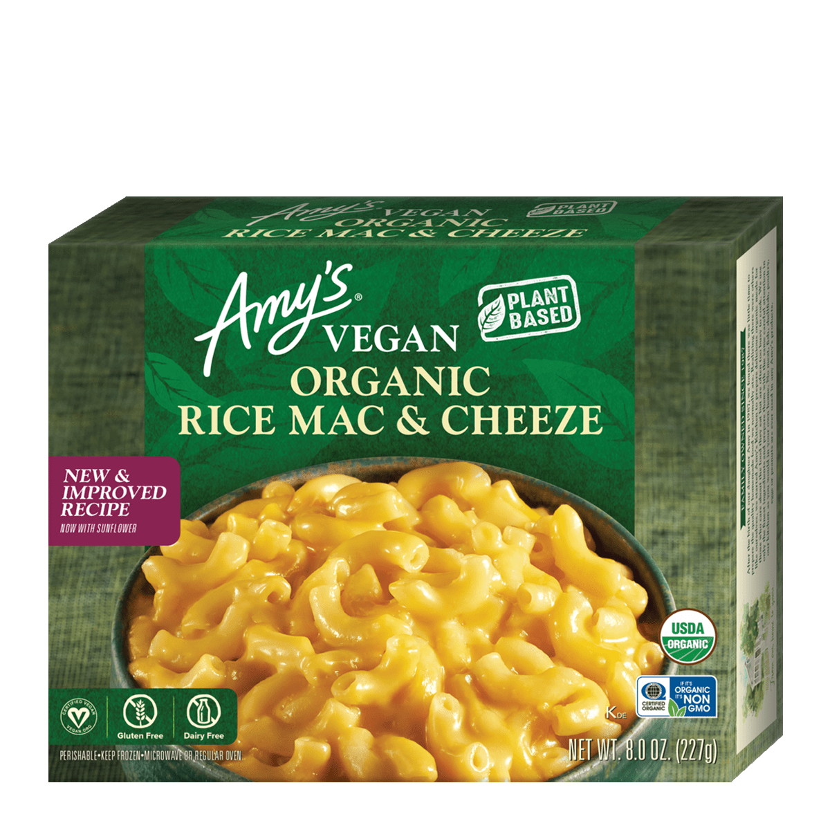 Macarrones orgánicos de arroz con queso vegano